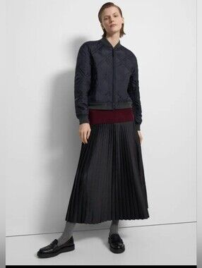 Theory project women's crinkle Twill bomber jacket size M